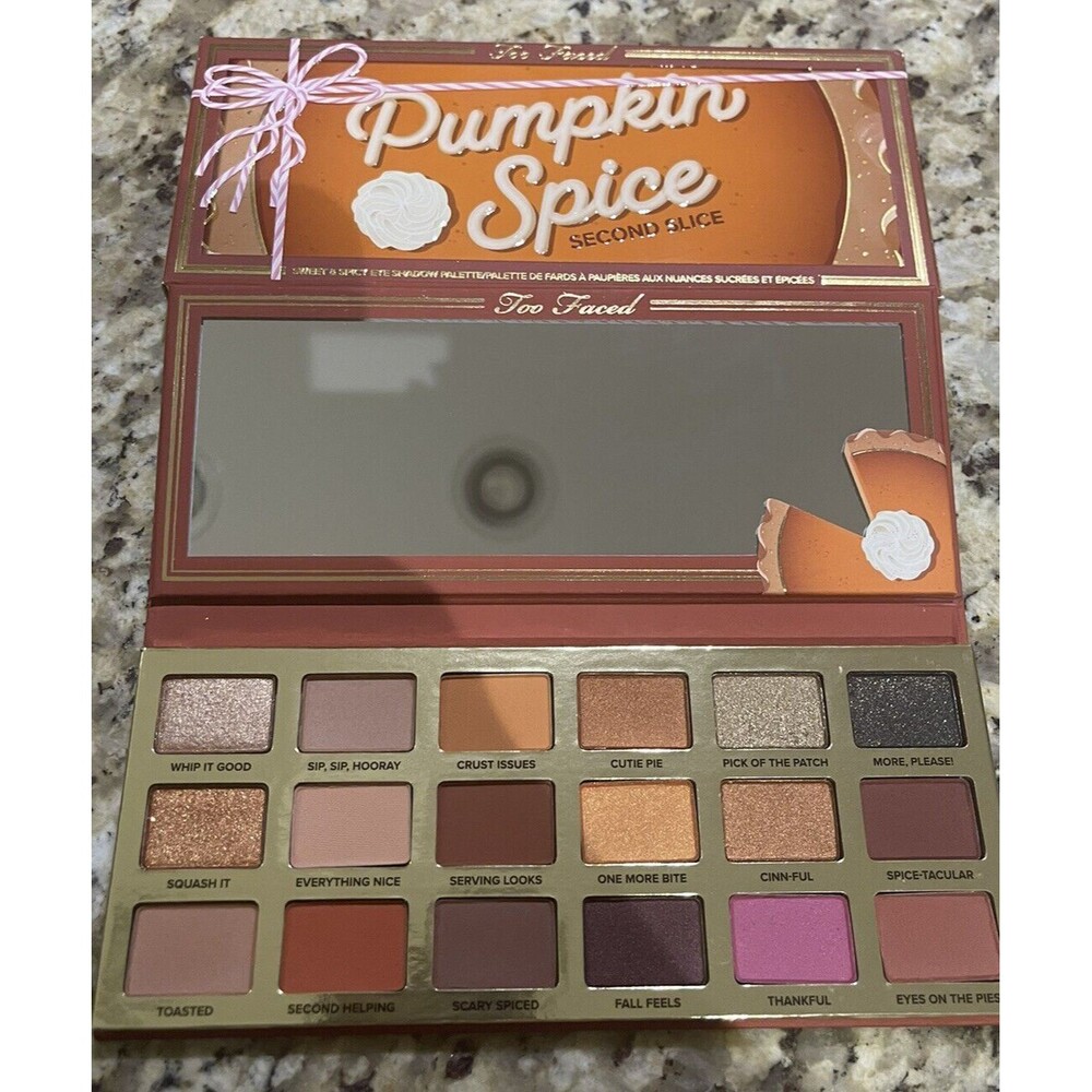 Too Faced Pumpkin Spice Second Slice Fall Eye Shadow Palette New In Box